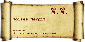 Moizes Margit névjegykártya